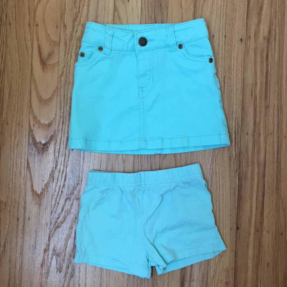 Mint Jean Skirt